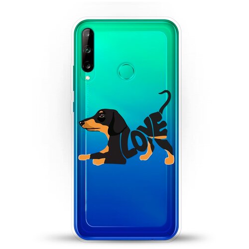 фото Силиконовый чехол такса love на huawei p40 lite e andy & paul