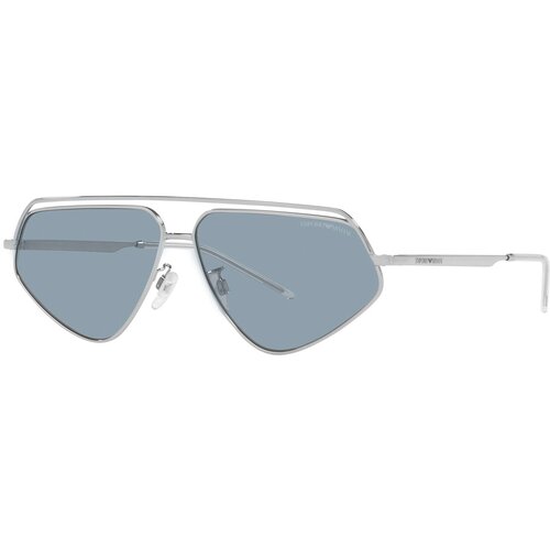 фото Солнцезащитные очки emporio armani, оправа: металл, для женщин, серебряный