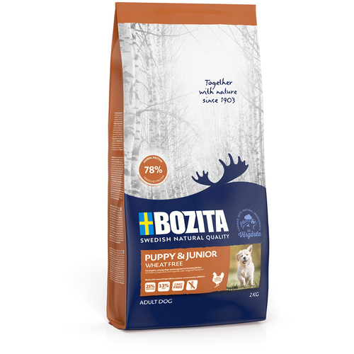 Сухой корм для щенков Bozita для беременных/кормящих, для здоровья кожи и шерсти, курица 2 кг
