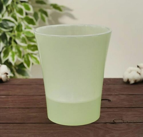 Кашпо со вставкой Арте-Дея , 1,25 л, цвет прозрачно-зеленый