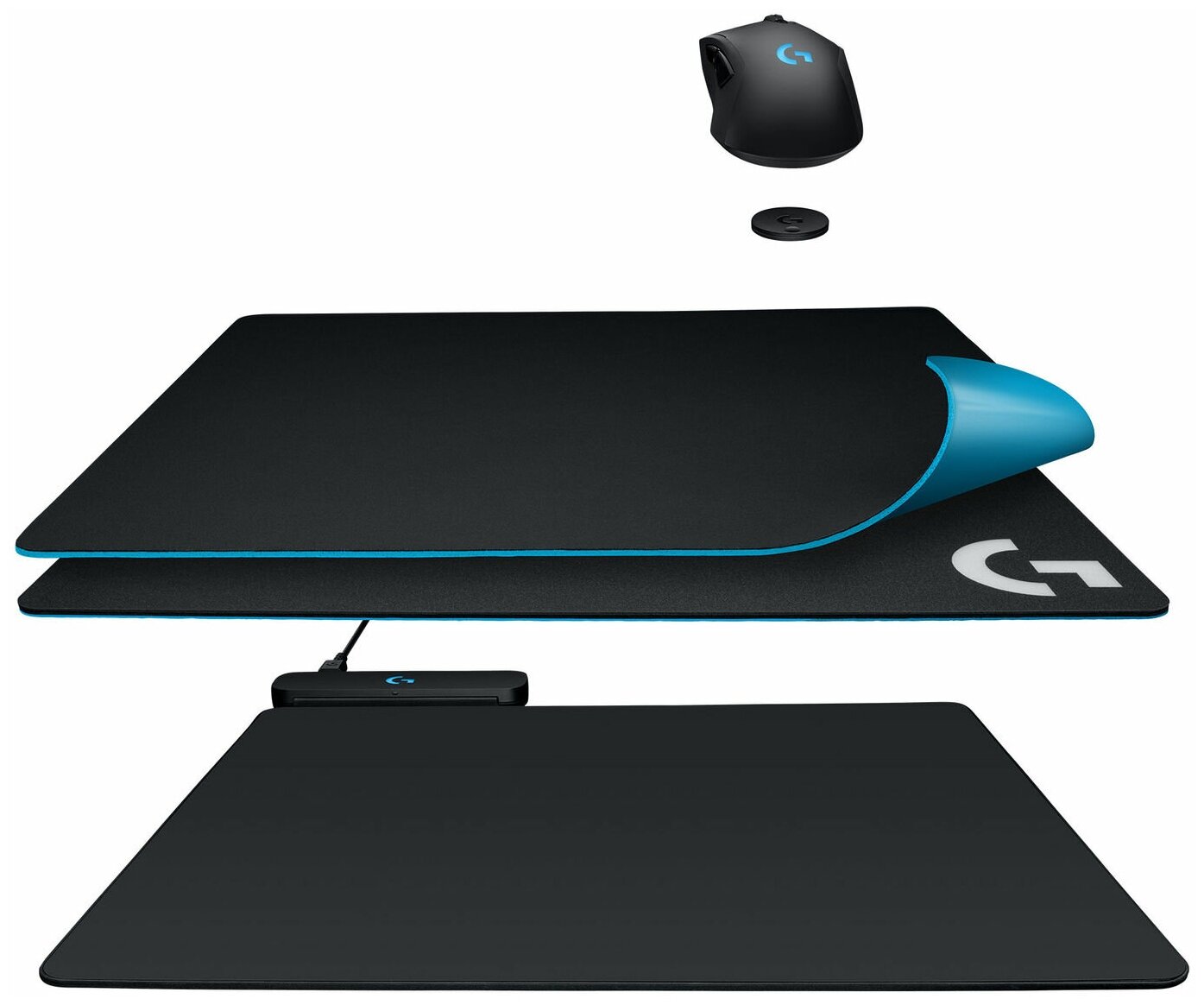 Коврик для мыши LOGITECH POWERPLAY с системой беспроводной зарядки черный [943-000110] - фото №4