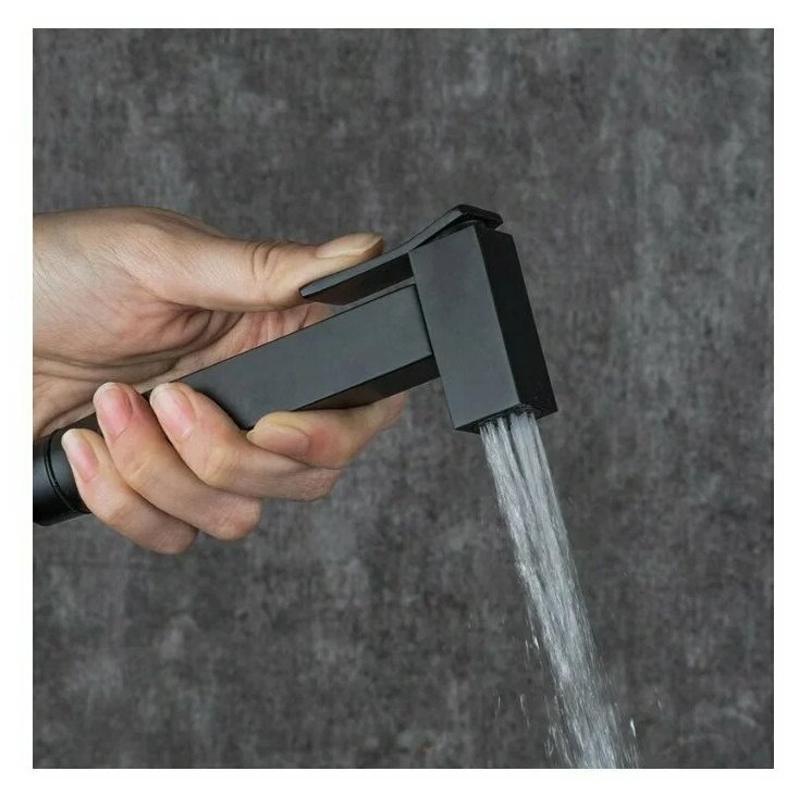 Смеситель Frap с гигиеническим душем, черный матовый - фото №12