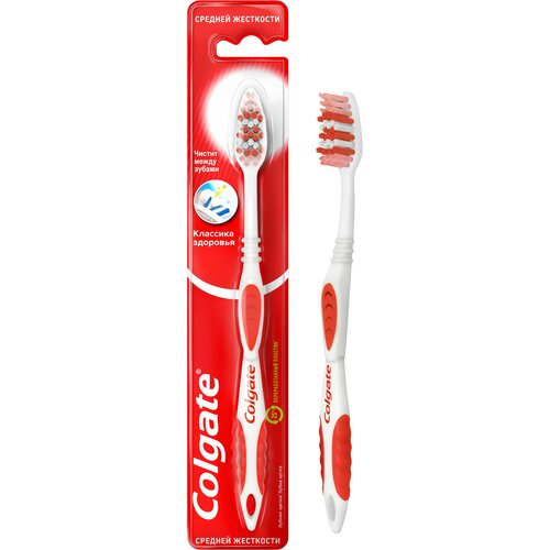 Зубная щетка Colgate Классика Здоровья, средней жесткости, ассортиментный