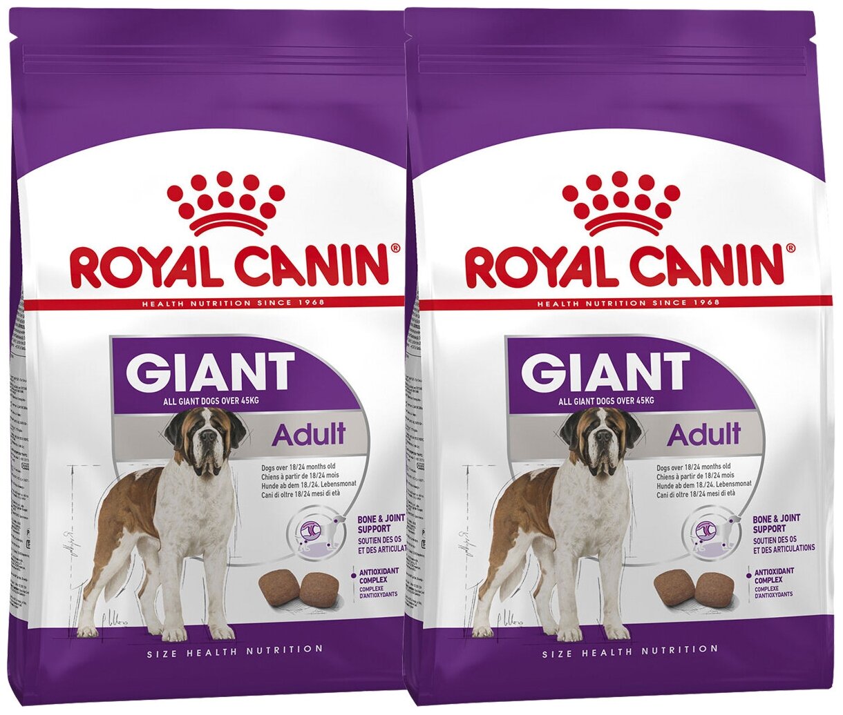 ROYAL CANIN GIANT ADULT для взрослых собак крупных пород (15 + 15 кг)