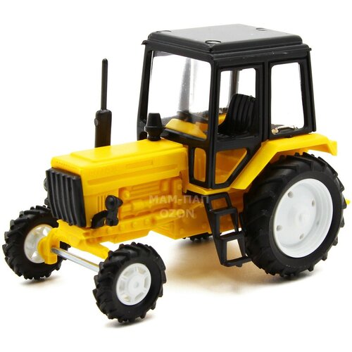 Трактор МТЗ-82 (пластик, жёлтый) 1:43 160003 металлический трактор мир отечественных моделей 1 43 мтз 82 беларус служба спасения 160381 синий
