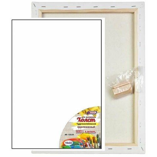 Холст Asmar грунтованный на подрамнике 100 хлопок - размер 40x50 1753₽