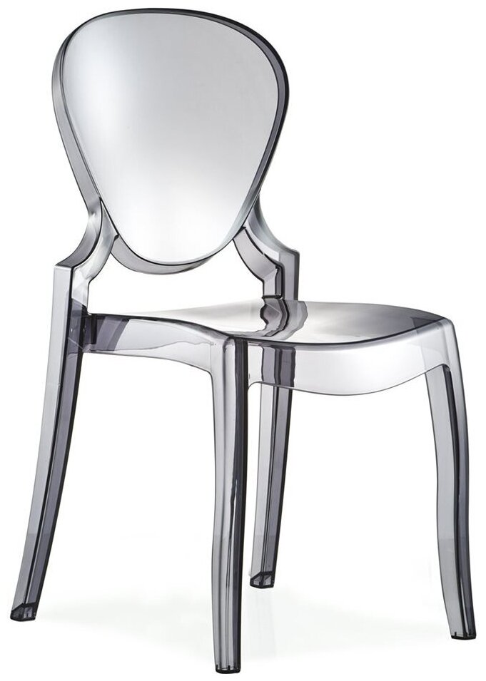 Прозрачный стул PEDRALI Queen, серый