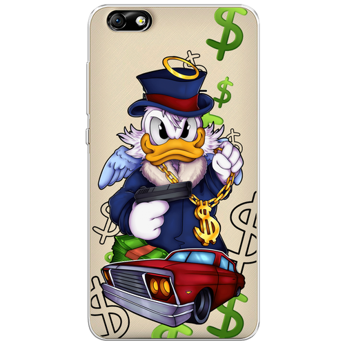 Силиконовый чехол на Honor 4X / Хонор 4Х Scrooge McDuck with a Gold Chain, прозрачный силиконовый чехол на honor 100 хонор 100 scrooge mcduck with a gold chain прозрачный