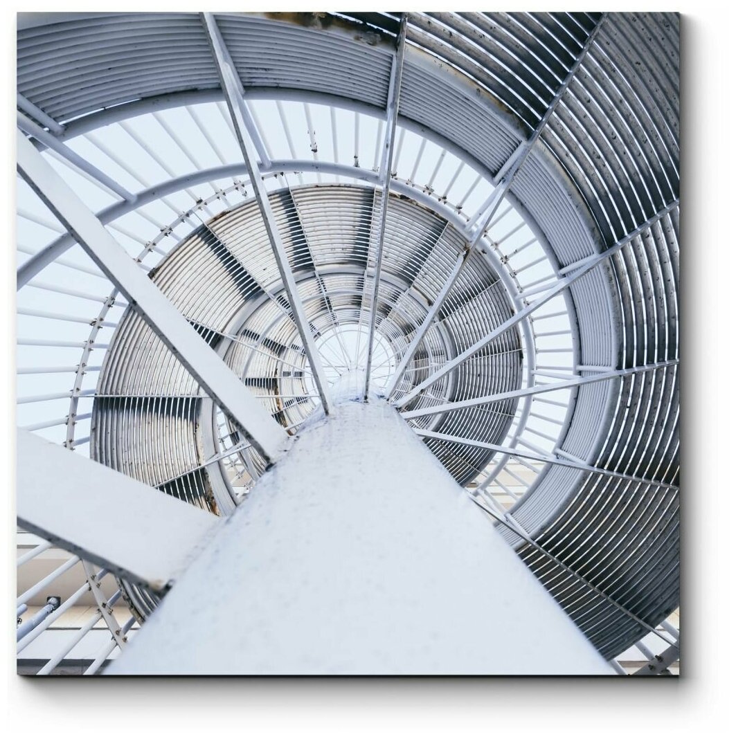 Модульная картина Стальная спиральная лестница 20x20
