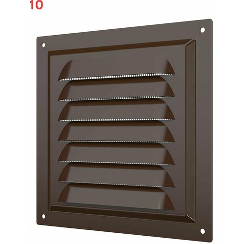 Решетка вентиляционная стальная 300x300 цвет коричневый (10 шт.)