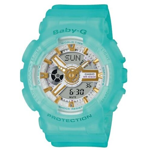 Наручные часы CASIO Baby-G BA-110SC-2AER, бирюзовый, серый