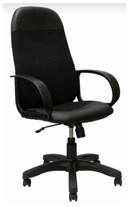 Кресло ЯрКресло Кр33 ТГ пласт С11 ткань черная/ЭКО1 экокожа черная