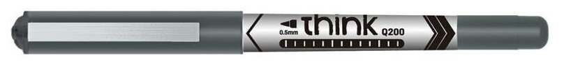 Ручка роллер Deli Think (EQ20020) серый d=0.5мм черн. черн. одноразовая ручка стреловидный пиш. нако