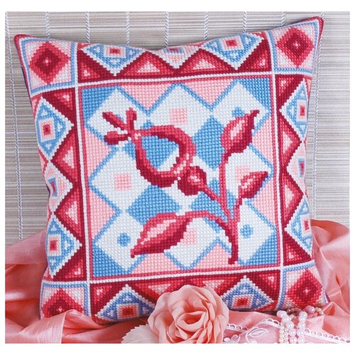 фото Набор для вышивания крестиком panna наволочка, веточка (pd-0559)