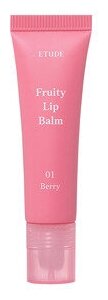 Увлажняющий бальзам блеск для губ тонирующий ягодный Fruity Lip Balm #01 Berry 10 гр