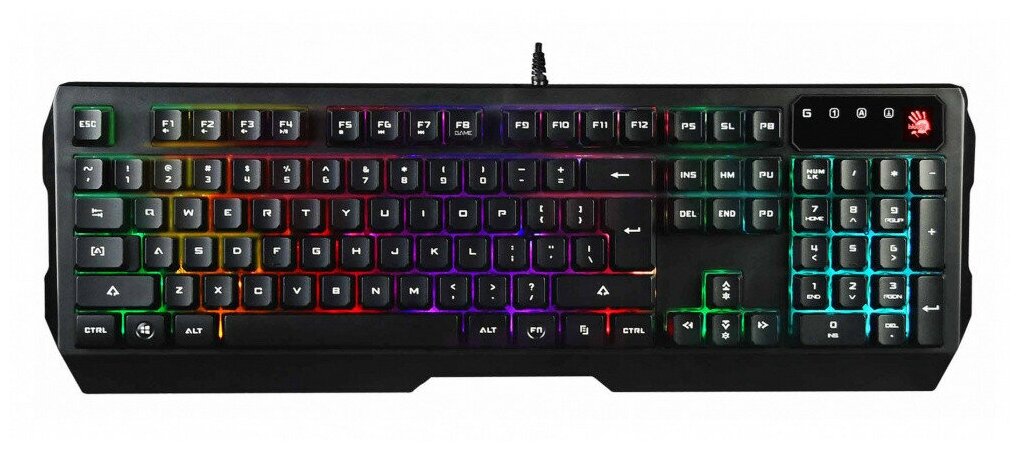 Keyboard A4Tech Bloody Q135 Neon черный USB Multimedia for gamer LED [1156190] .