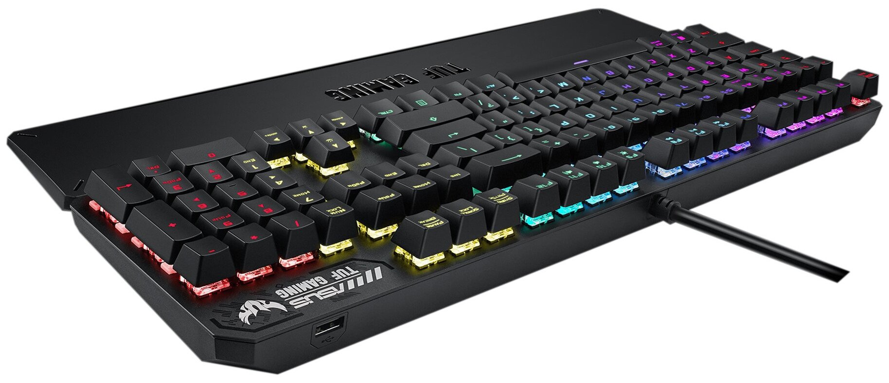 Клавиатура ASUS TUF Gaming K3, USB, c подставкой для запястий, черный [90mp01q0-bkra00] - фото №3