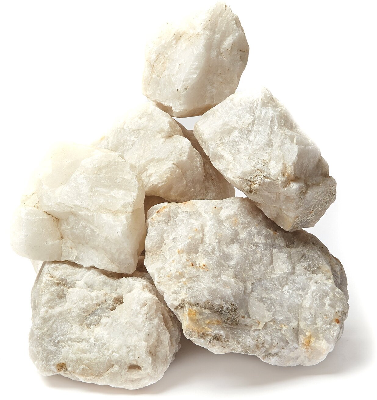 Камни для бани Кварц колотый 2 кг. (фракция 80-130 мм.)