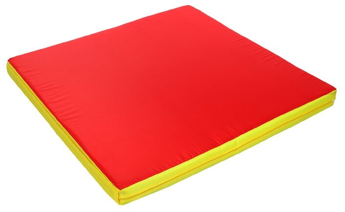 Мат ONLITOP, с креплением к ДСК, размер 100 х 100 х 8 см, ткань oxford, цвет зелёный, жёлтый, красный