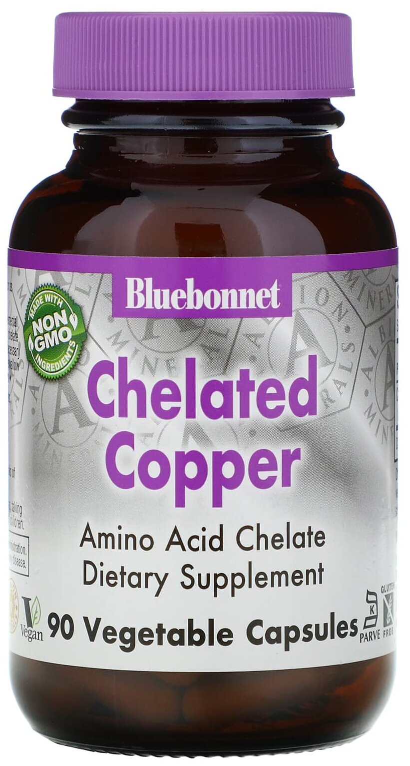 Bluebonnet Nutrition Chelated Copper Albion, 270 г, 90 шт.