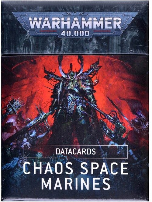 Датакарты Chaos Space Marines для настольной игры Warhammer 40000 девятой редакции - на английском языке