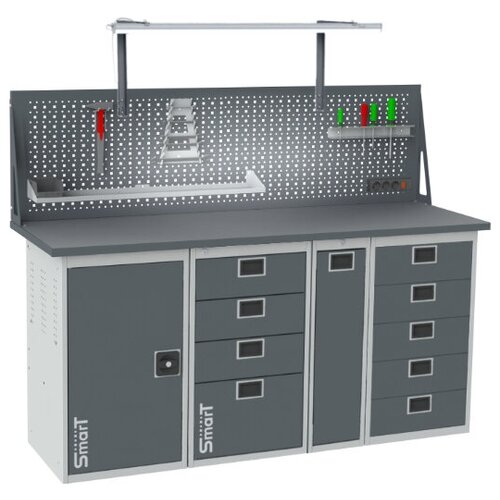 Слесарный верстак SMART 1760 176014P5dc универсальный в гараж1364х1766х605 7156400₽