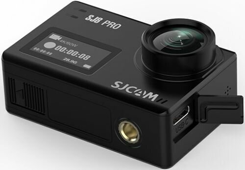 Экшн-камера SJCAM SJ8 PRO видео до 4K/60FPS, Sony IMX377, цифровой 8-кратный зум, 2 встроенных микрофона, экран основной сенсорный 2.33" IPS, экран фр