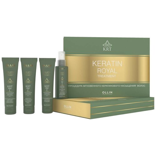 OLLIN Professional Набор Keratin royal treatment nioxin intensive treatment ночная сыворотка для увеличения густоты волос 100 г 70 мл бутылка