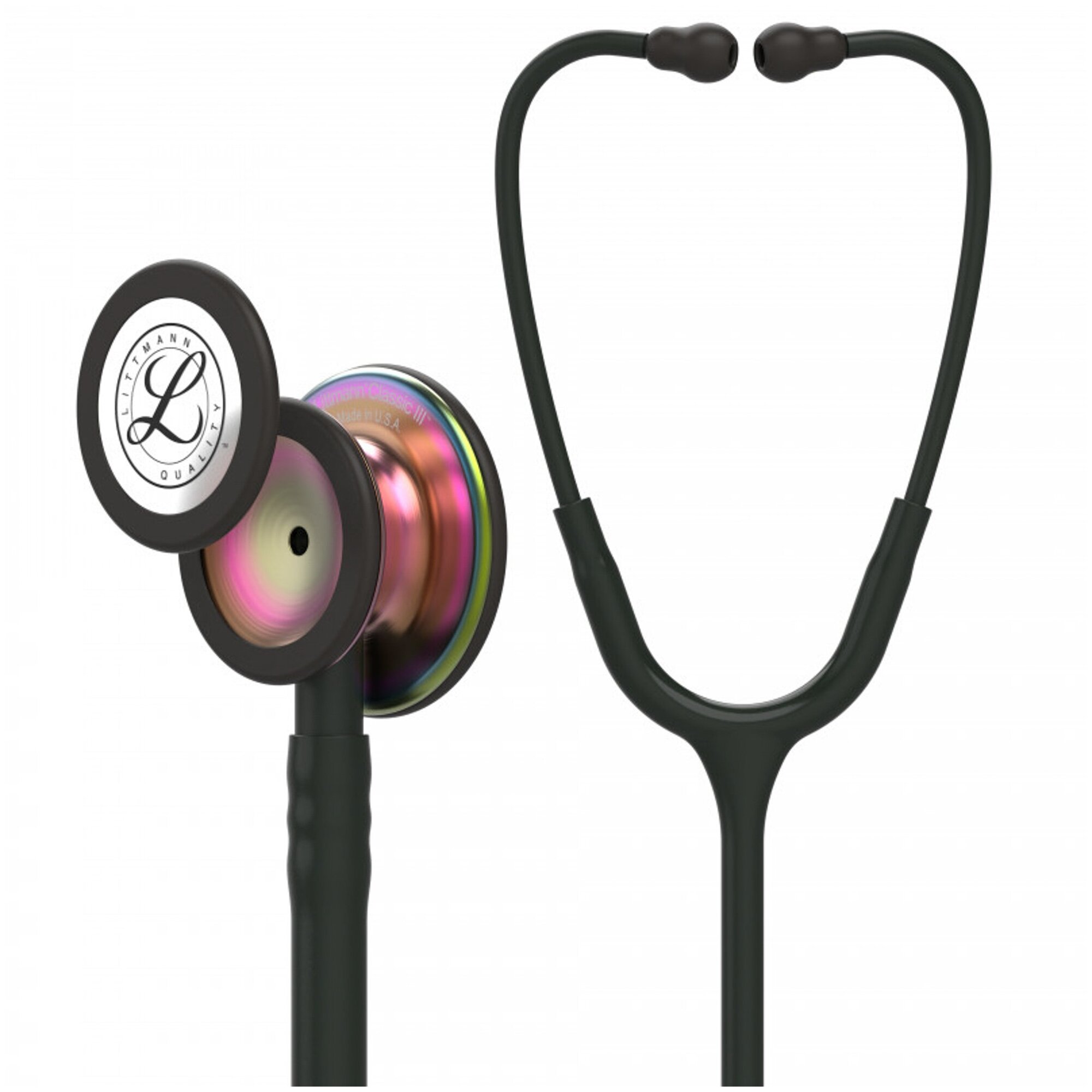 Стетоскоп Littmann Classic III Чёрный и радужный, двухсторонний, медицинский