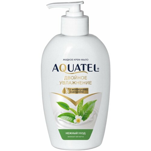 Крем-мыло жидкое Aquatel Зеленый чай матча, 280 гр.