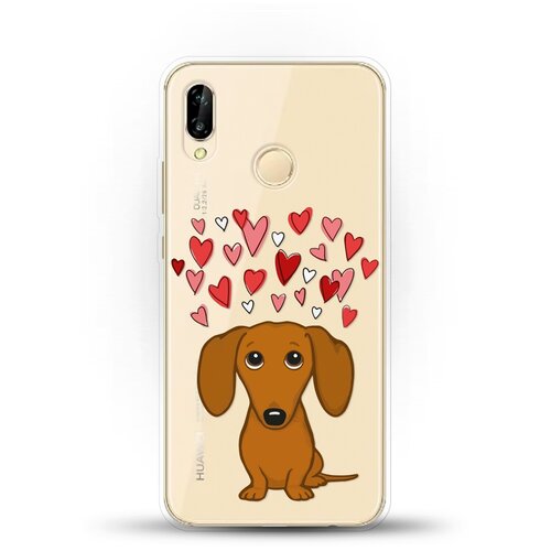 фото Силиконовый чехол любимая такса на huawei nova 3e andy & paul
