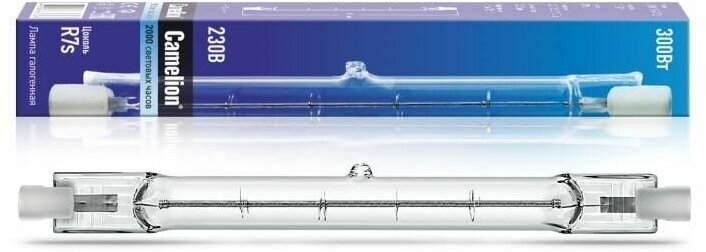 Лампа галогенная J118 300Вт линейная R7s 3000К 240В лин. 118мм Camelion 2936