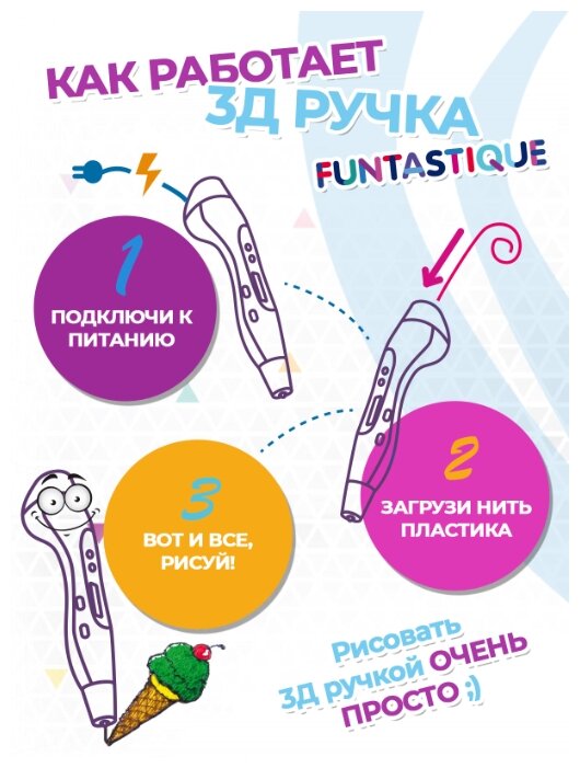 3D-ручка Funtastique PRO розовый фото 4