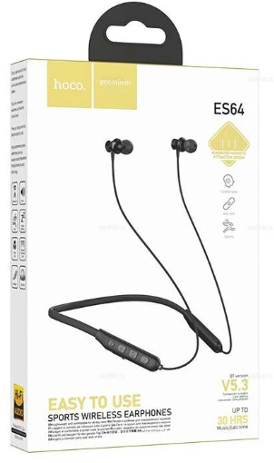 Беспроводные внутриканальные наушники Hoco ES64 Sport Wireless earphones с ободком Bluetooth V5.3 Время работы 30 часов (черный) - фотография № 5