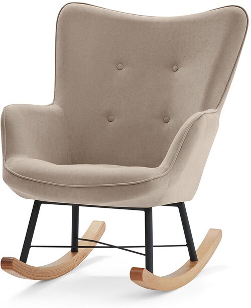 Кресло-качалка SCANDICA Лофт Деймос, цвет серо-бежевый