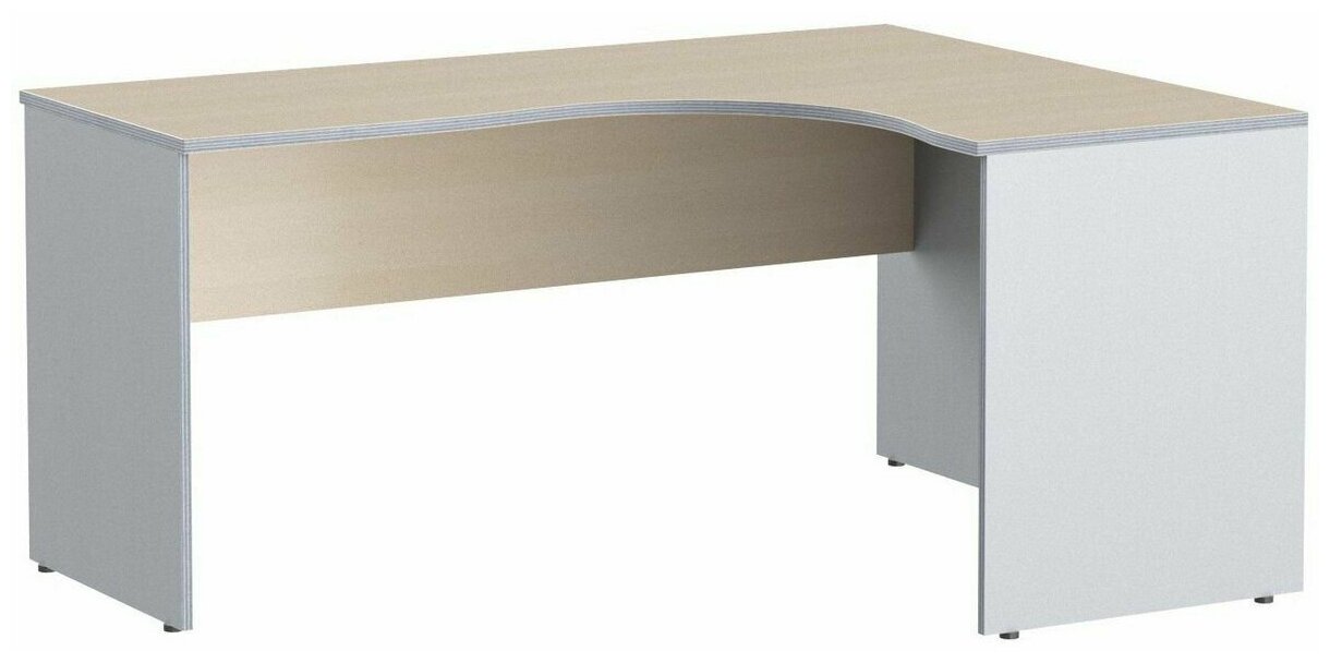 Компьютерный стол SKYLAND IMAGO СА-2 / письменный стол, левый угол, клен/металлик, 140х90(72)х75.5 см