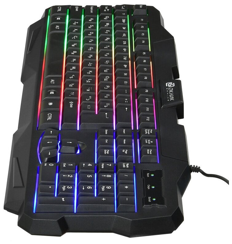 Комплект Оклик HS-HKM200G HADES (клавиатура, мышь, коврик для мыши, гарнитура) черный (HS-HKM200G)