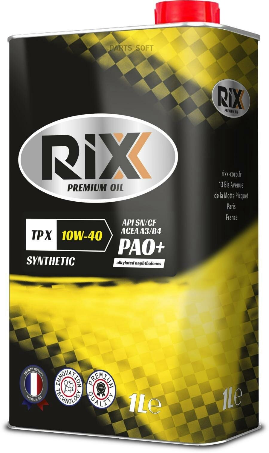 RIXX RX0016TPX Синтетическое моторное масло RIXX TP X 10W-40 SN/CF A3/B4 1 л