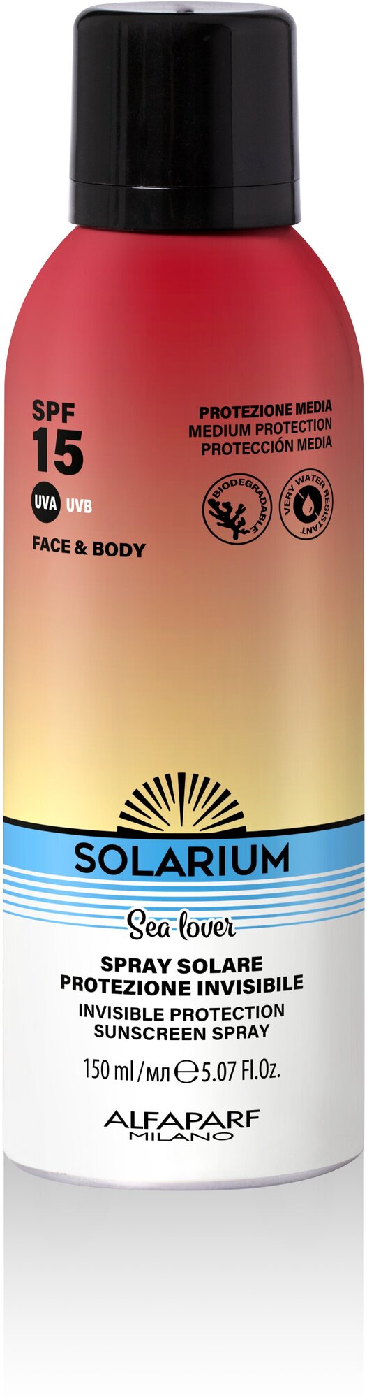 SOLARIUM SEA LOVER Солнцезащитный спрей – невидимая защита для лица и тела SPF 15