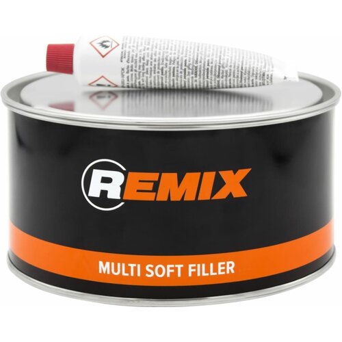 Шпатлевка универсальная для кузова автомобиля REMIX MULTI SOFT FILLER 1,8 кг / 2К полиэфирная шпатлевка с отвердителем в комплекте