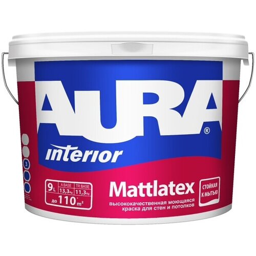 Краска вд AURA Mattlatex моющаяся 9л белая арт4607003919931 11818₽