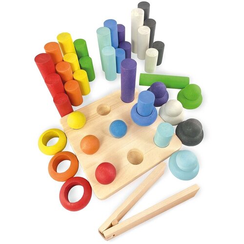 Сортер Башенки/развивающие деревянные игрушки для детей Ulanik лото животные настольные игры для детей деревянные развивающие игрушки ulanik