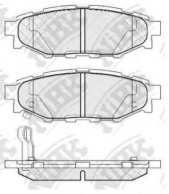 Колодки дисковые задние для subaru legacy iv 2.0i/2.5/i, outback 2.5i 03 Nibk PN7501