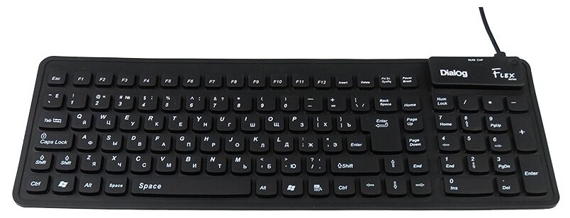 Клавиатура Dialog Flex KFX-03U 106кл. гибкая чёрная