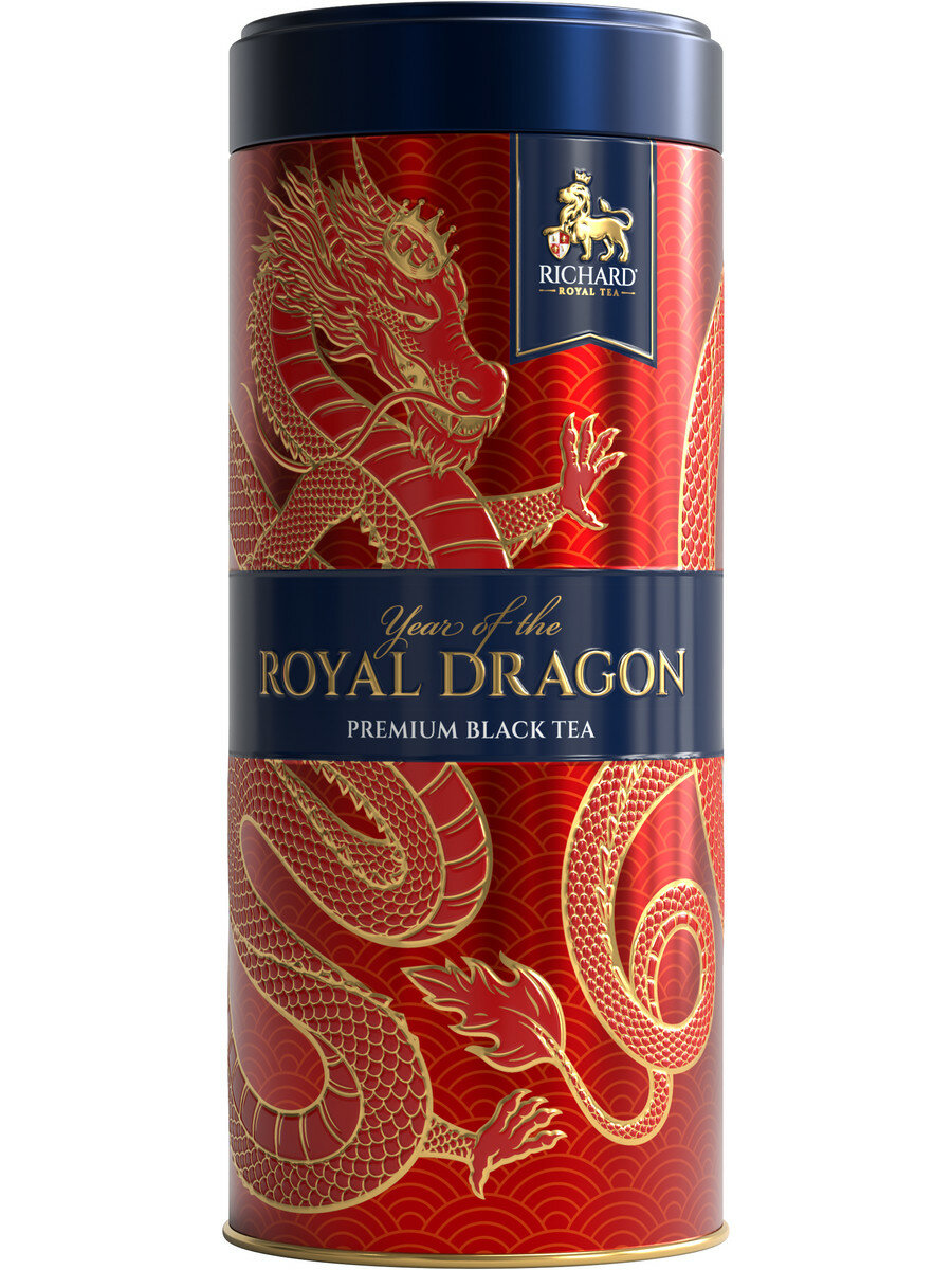 Чай Richard "Year of the Royal Dragon" чёрн. лист. круп. 0,9кг/90г жесть - фотография № 1