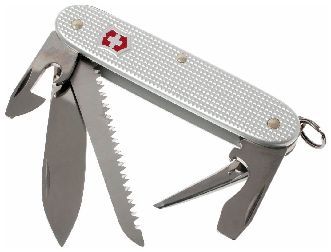 Нож перочинный Victorinox Farmer Alox (0.8241.26) 93мм 9функций серебристый карт.коробка - фото №2