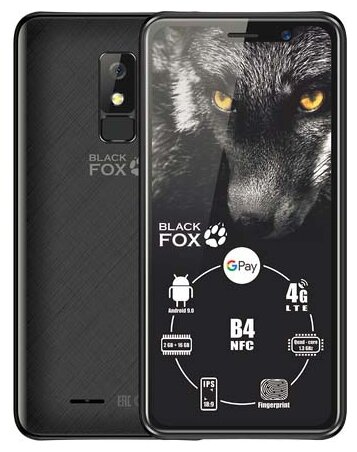 Смартфон Black Fox B4 NFC, micro SIM+nano SIM, черный