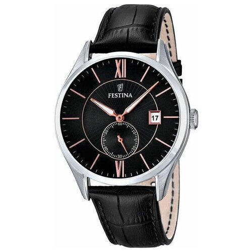 Наручные часы FESTINA, серебряный, черный наручные часы festina черный серебряный