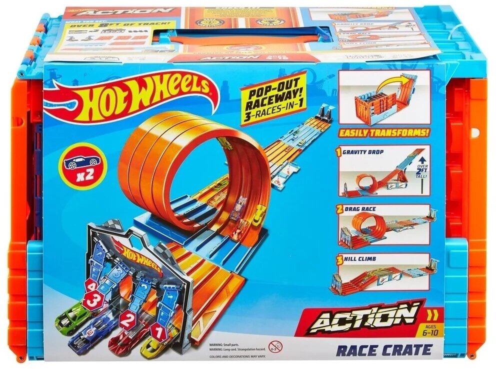 Трек Hot Wheels Action Race Crate Эпичная гонка (для 2-х игроков) GKT87