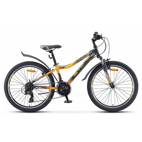 Подростковый горный (MTB) велосипед STELS Navigator 410 V 21-sp 24 V010 (2020) черный/желтый 13
